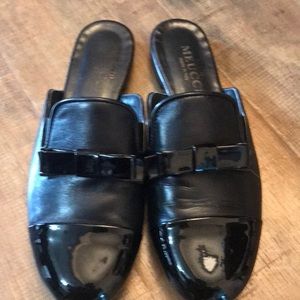 Sesto Meucci Nappa/Patent Loafer Mules
